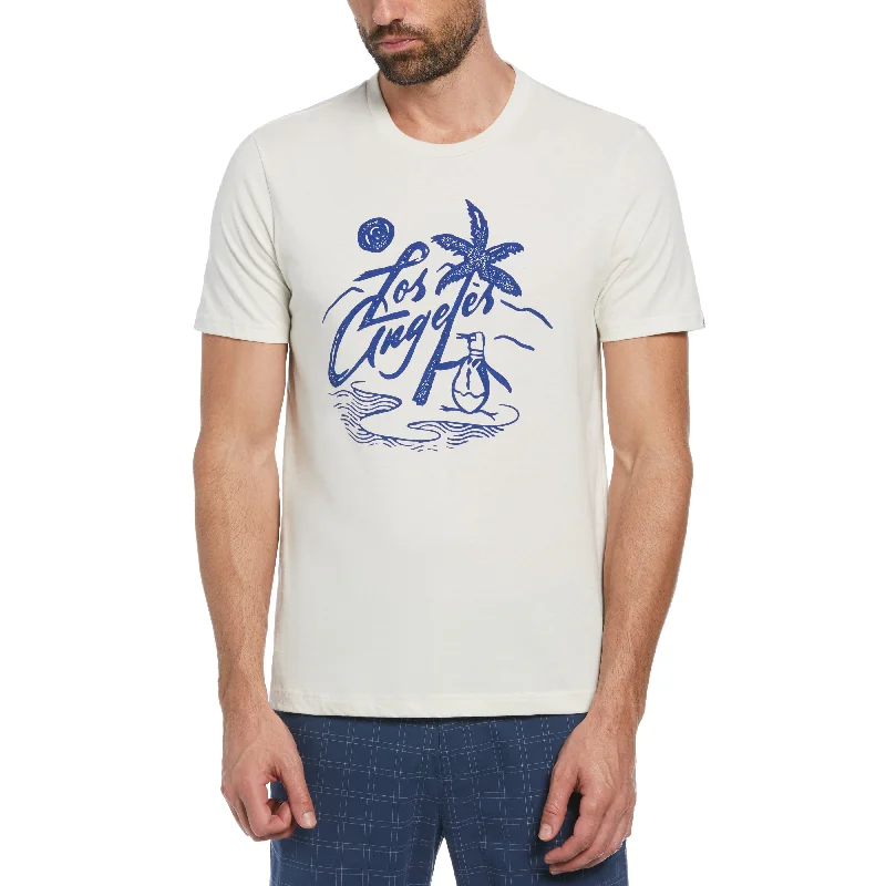 Cotton Jersey LA Beach Graphic Tee