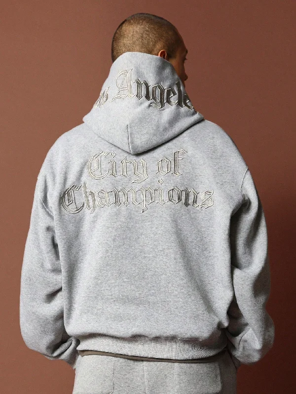 Regular Fit Overhead Hoodie With Back Embroidery