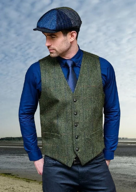 Mucros Tweed Waistcoat | Green