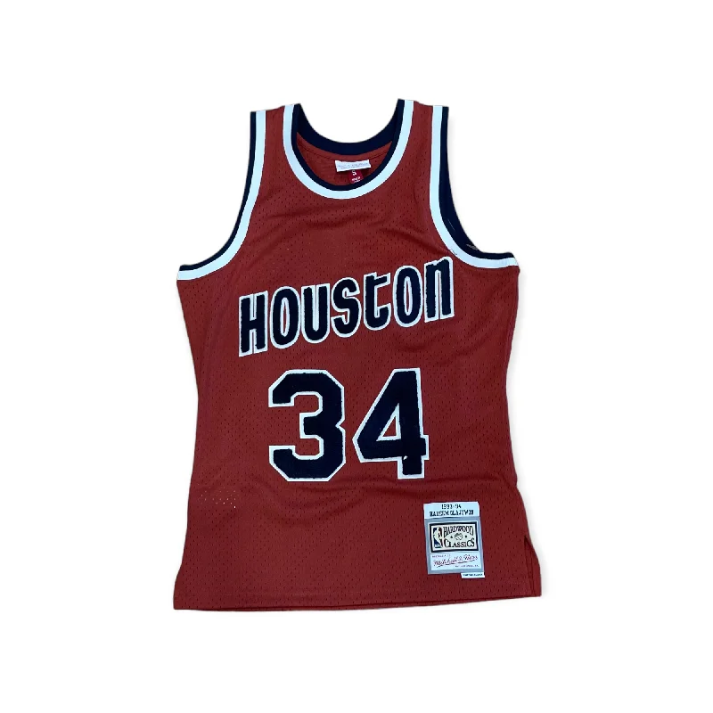 MITCHELL & NESS: Rockets Olajuwon Off Court Chenille Jersey