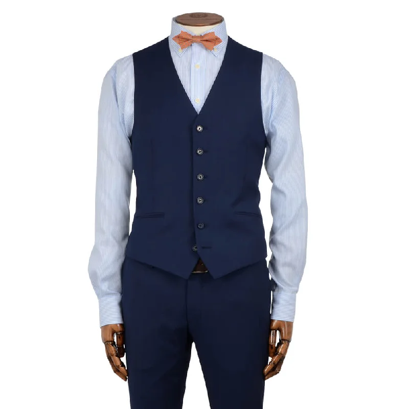 Navy Puppytooth Waistcoat