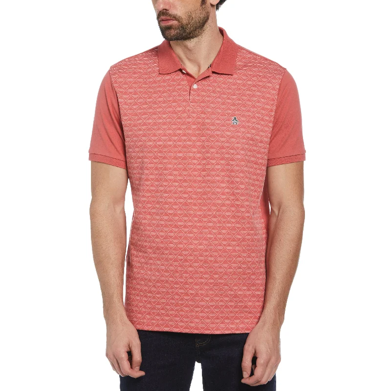 Diamond Jacquard Front Polo