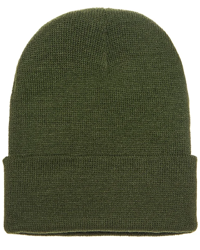 Yupoong Cuffed Knit Cap | Olive