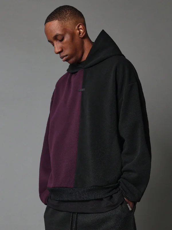 Regular Fit Colour Block Overhead Hoodie