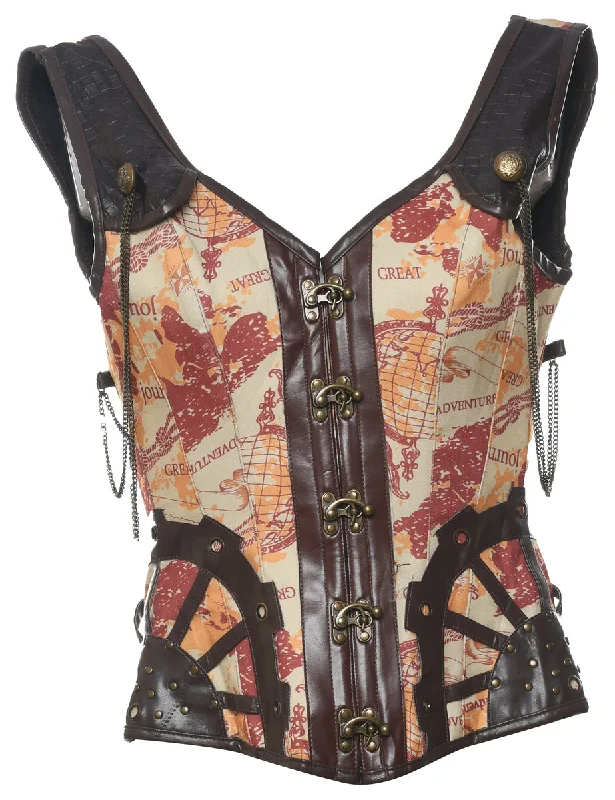 Novelty Print Corset - M