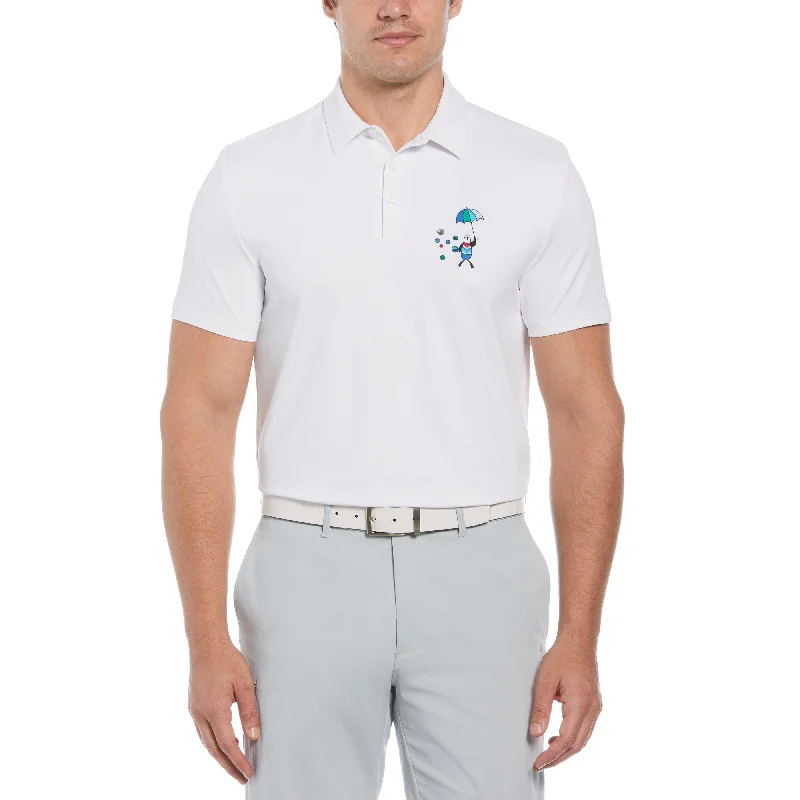 Pinball Graphic Print Golf Polo