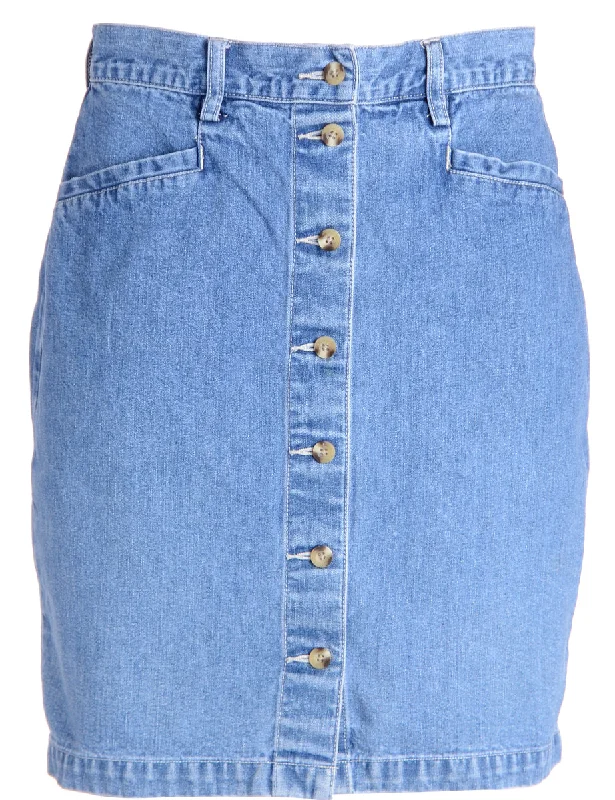 Pencil Shape Denim Skirt