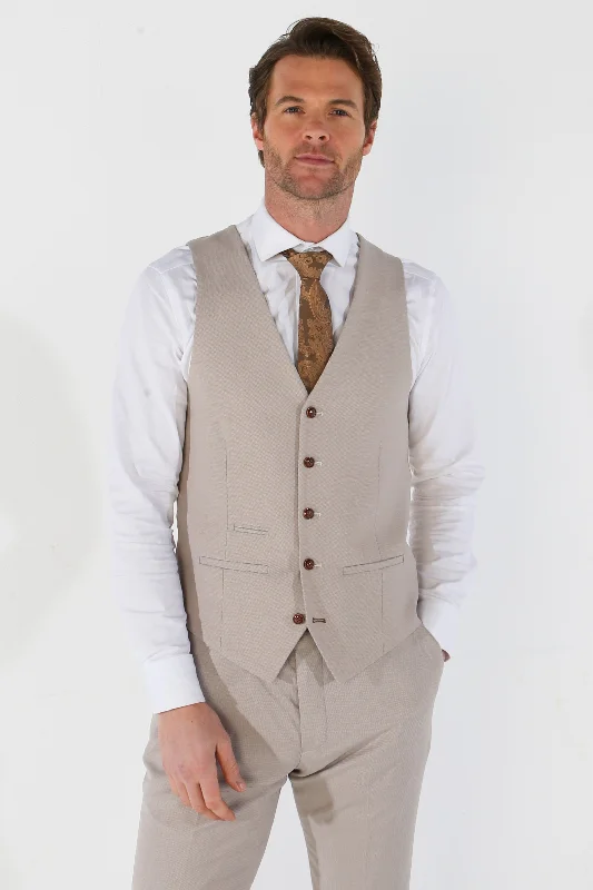 Mayfair - Men's Stone Textured Waistcoat