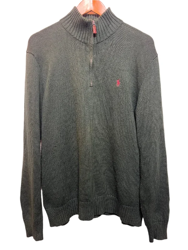 Polo Ralph Lauren Green Knitted Quarter Zip (Size M)