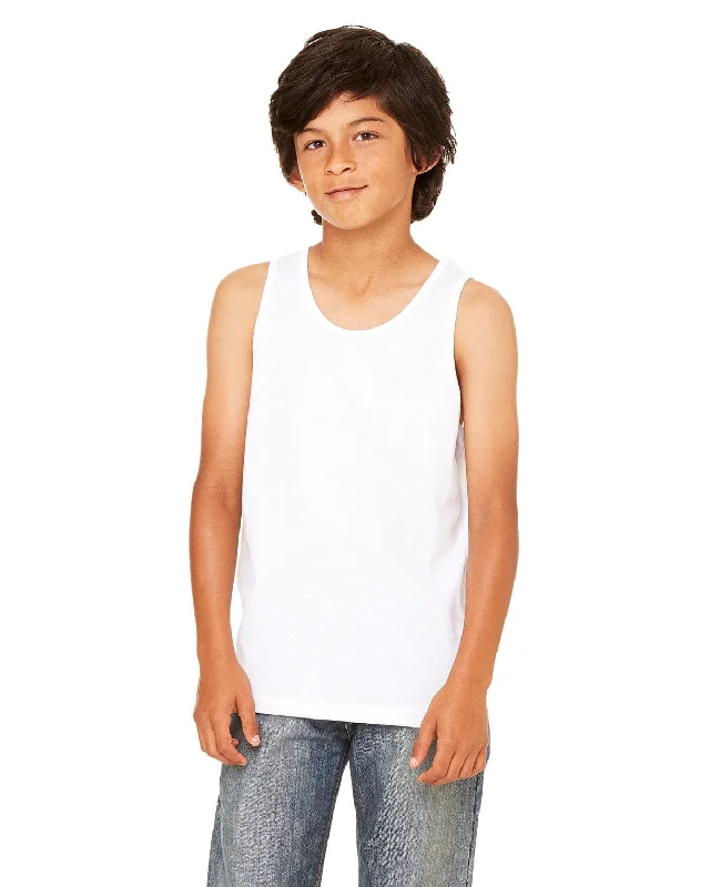 Bella+Canvas Youth Jersey Tank | White