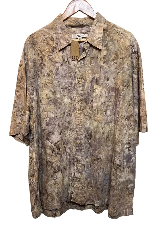 Travel Smith Khaki Patterned Shirt (Size M)