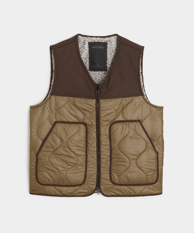 Todd Snyder X Woolrich Quilted Sherpa-Lined Vest