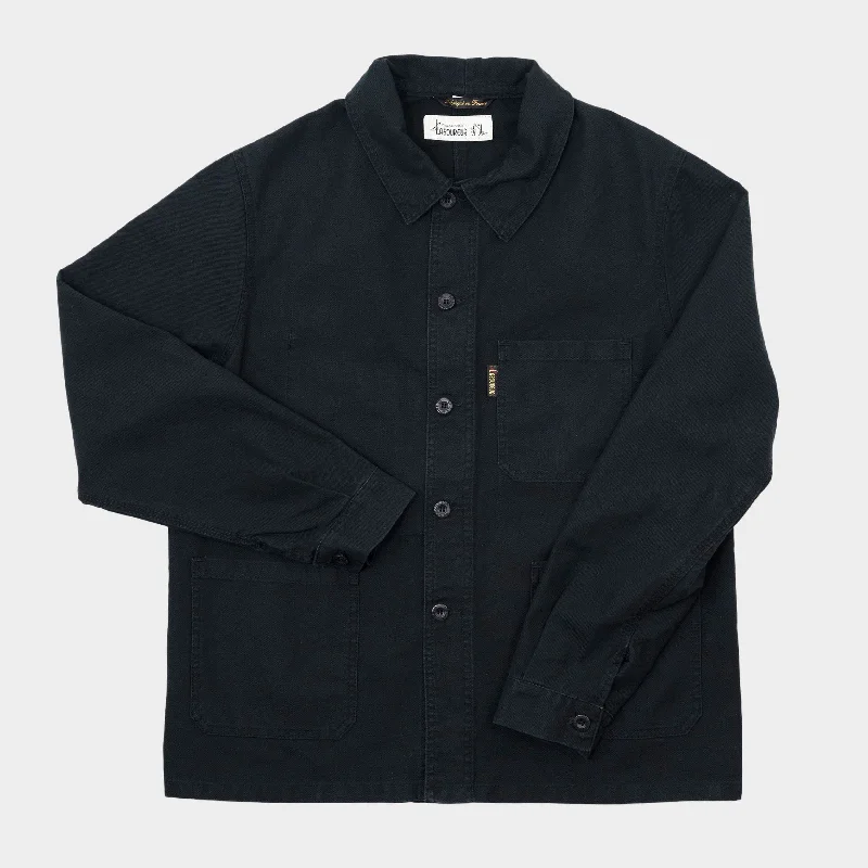 Le Laboureur x Gardenheir French Cotton Work Jacket in Stonewashed Black