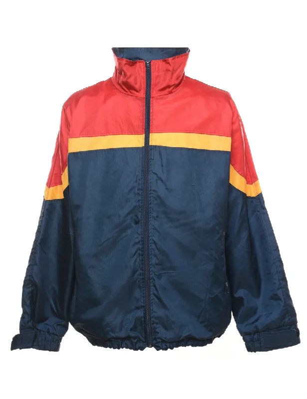 Navy & Red Contrast Nylon Jacket - XL