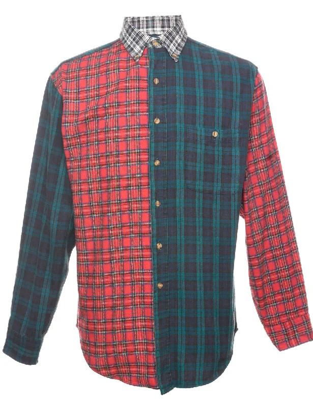 Patchwork Checked Shirt - S