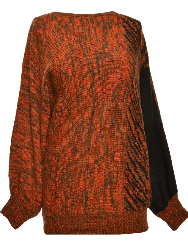 Patterned Brown Jumper - M