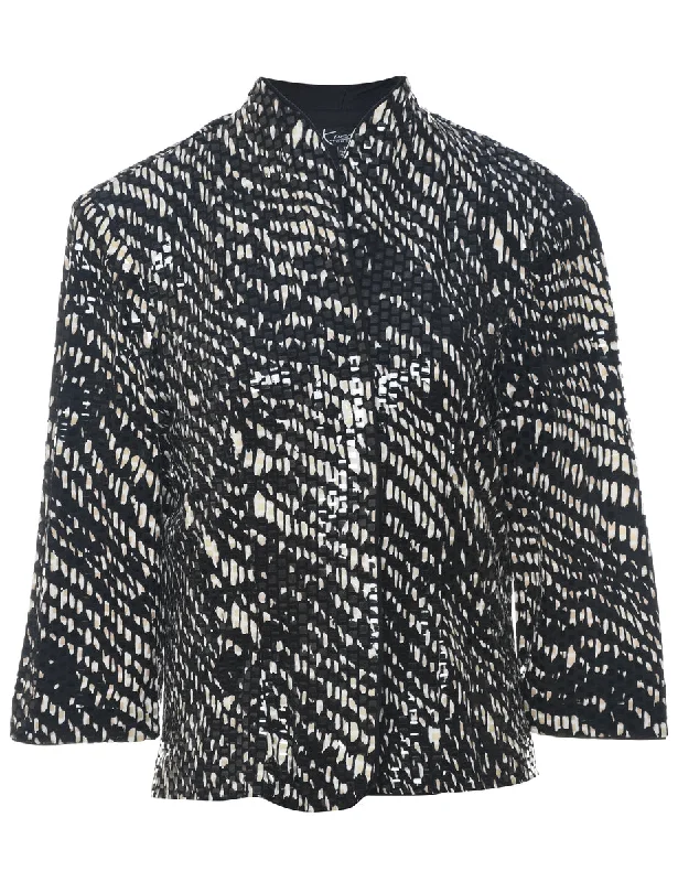 Patterned Evening Jacket - L