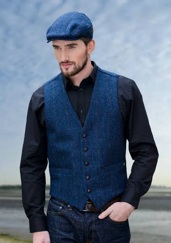 Mucros Tweed Waistcoat | Blue