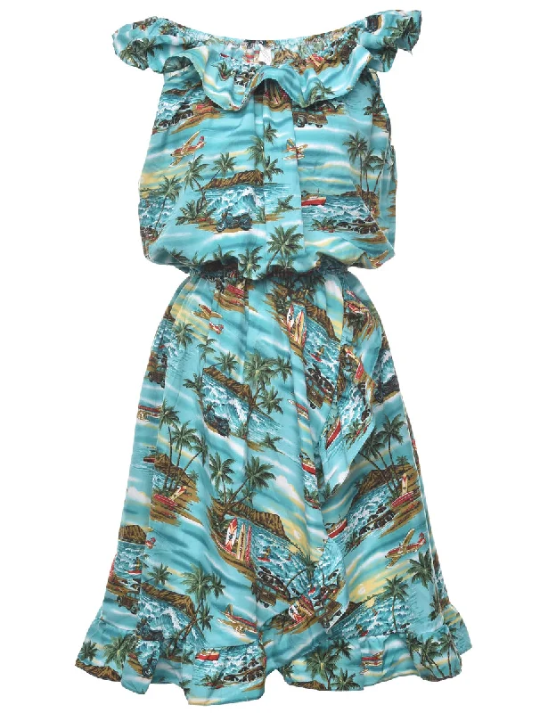 Novelty Print Dress - L