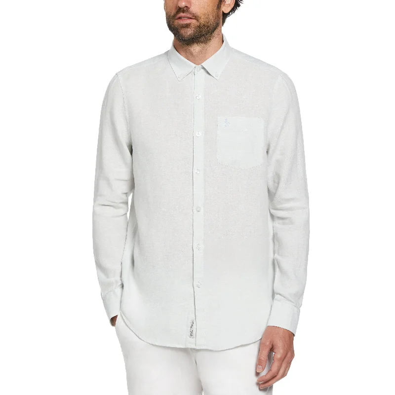 Washed Linen Shirt - Ballad Blue