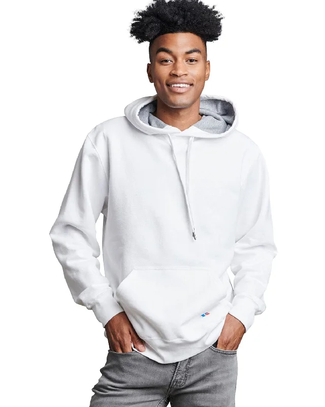 Russell Athletic Unisex Cotton Classic Hooded Sweatshirt | White