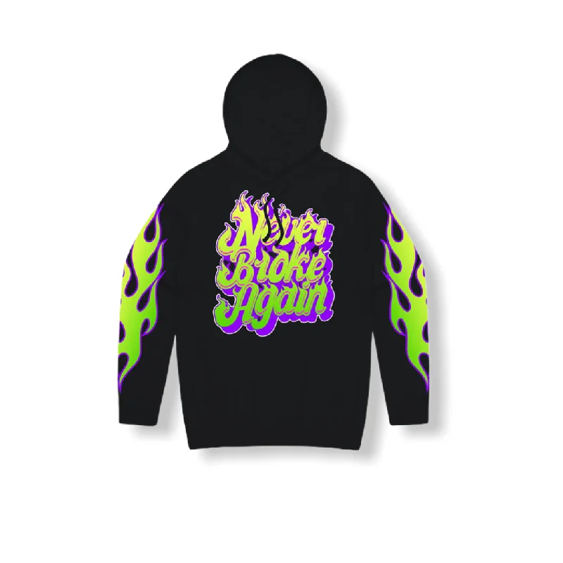 NEVER BROKE AGAIN: Flames Hoodie