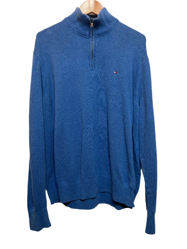 Tommy Hilfiger Mens Blue Quarter Zip (Size XL)