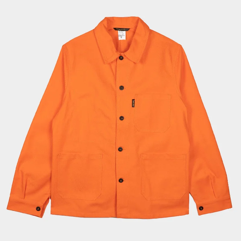 Le Laboureur French Cotton Work Jacket in Safety Orange