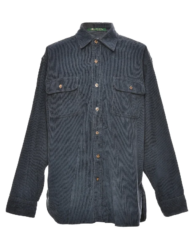 Navy Corduroy Shirt - L