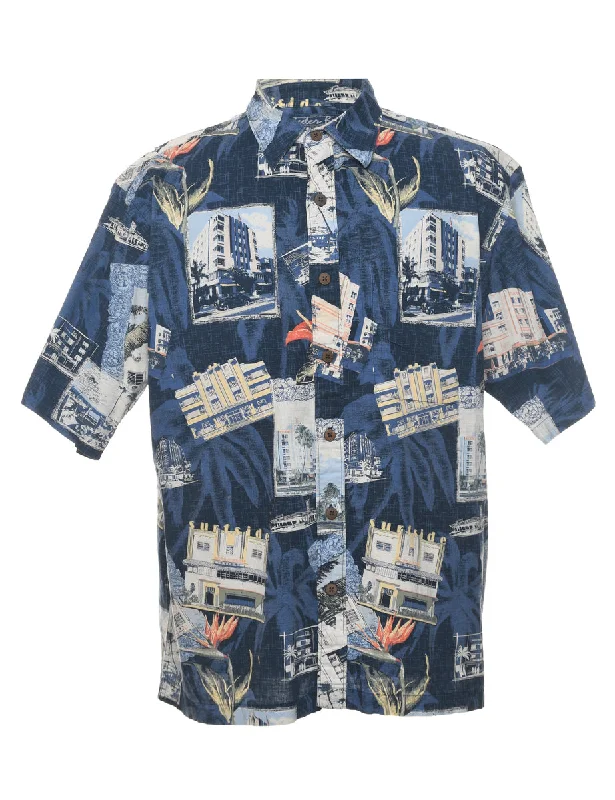 Novelty Print  Hawaiian Shirt - L