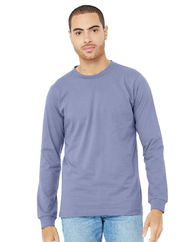 Bella+Canvas Long Sleeve Jersey T-Shirt | Lavender Blue