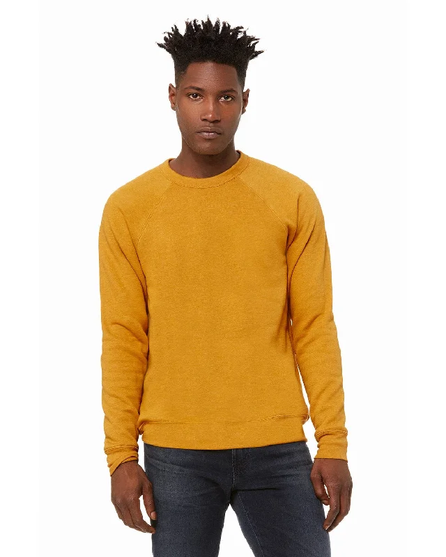 Bella+Canvas Triblend Unisex Crewneck Sweatshirt | Heather Mustard