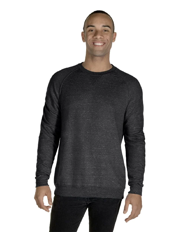 Jerzees Snow Heather French Terry Crewneck Sweatshirt | Blk Ink Snow Hth