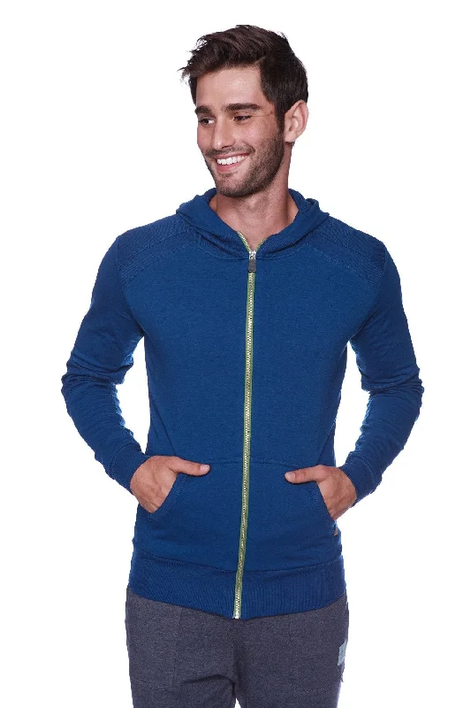 Edge Form-fit Crossover Yoga Track Performance Hoodie (Royal Blue)