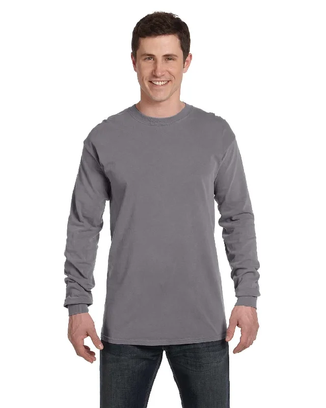 Comfort Colors Garment-Dyed Long Sleeve T-Shirt | Graphite