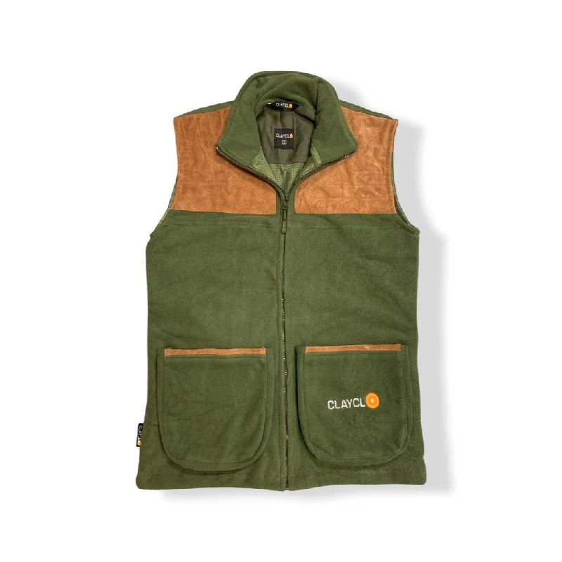 Clayclo Polar Fleece Gilets Green Medium