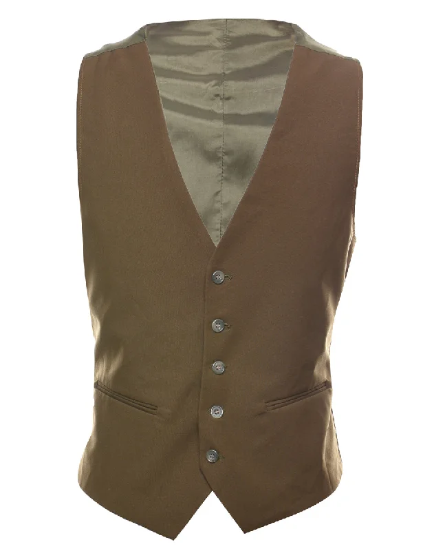 Olive Green Waistcoat - L