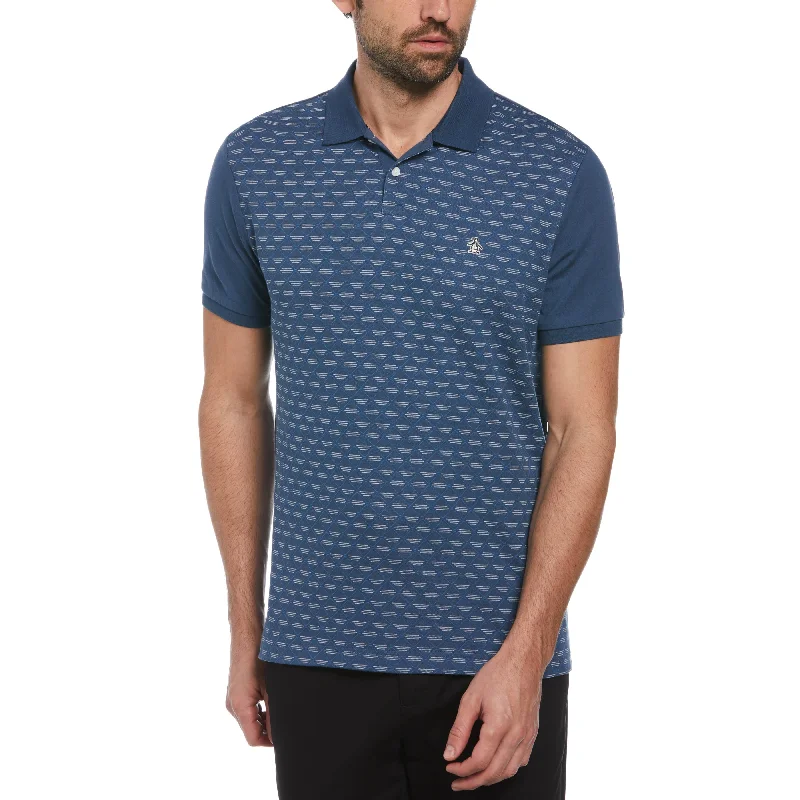 Diamond Jacquard Front Polo