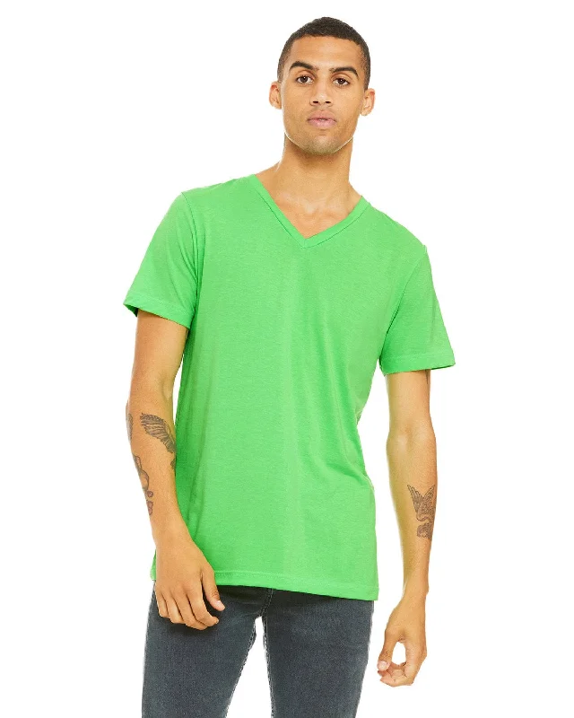 Bella+Canvas Unisex V-Neck T-Shirt | Neon Green