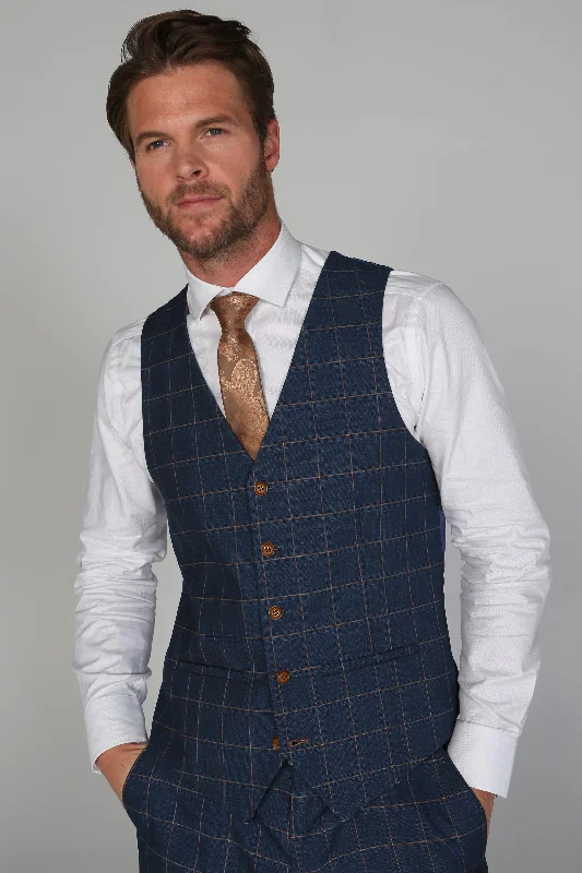 Hamleys - Men's Navy Check Waistcoat