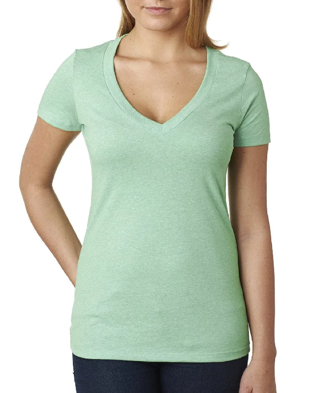 Next Level Ladies CVC Deep V-Neck Tee | Mint