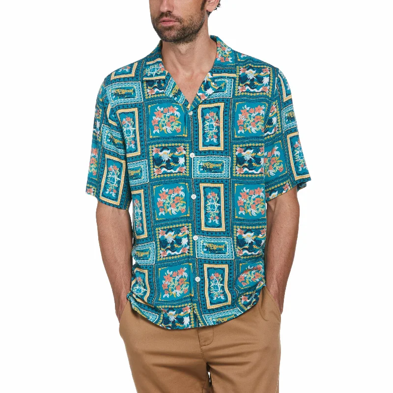 Ecovero™ Floral Tile Print Shirt