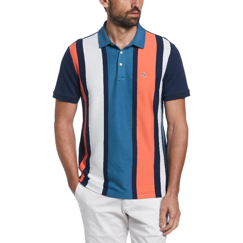 Cotton Interlock Vertical Stripe Polo