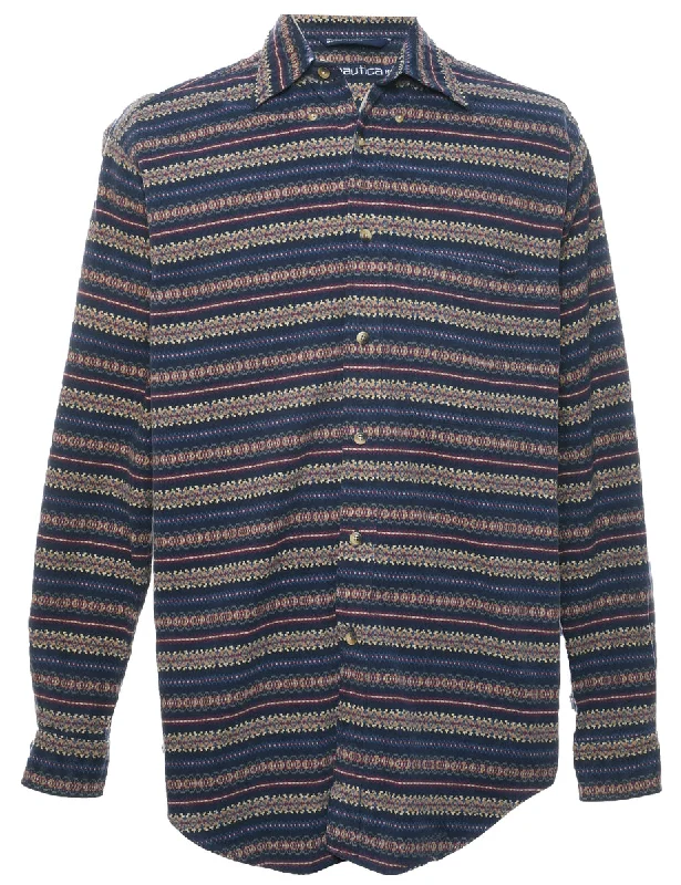 Nautica Striped Pattern Shirt - M