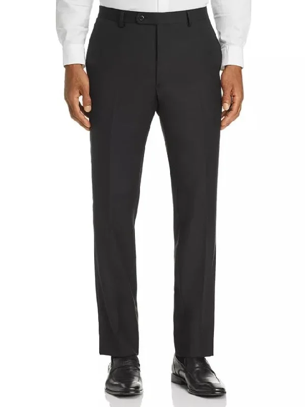 Men's John Varvatos Black 100% Wool Classic Fit Dress Pants