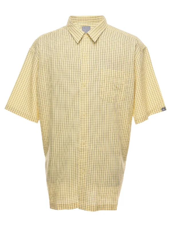 Pale Yellow Checked Shirt - XL