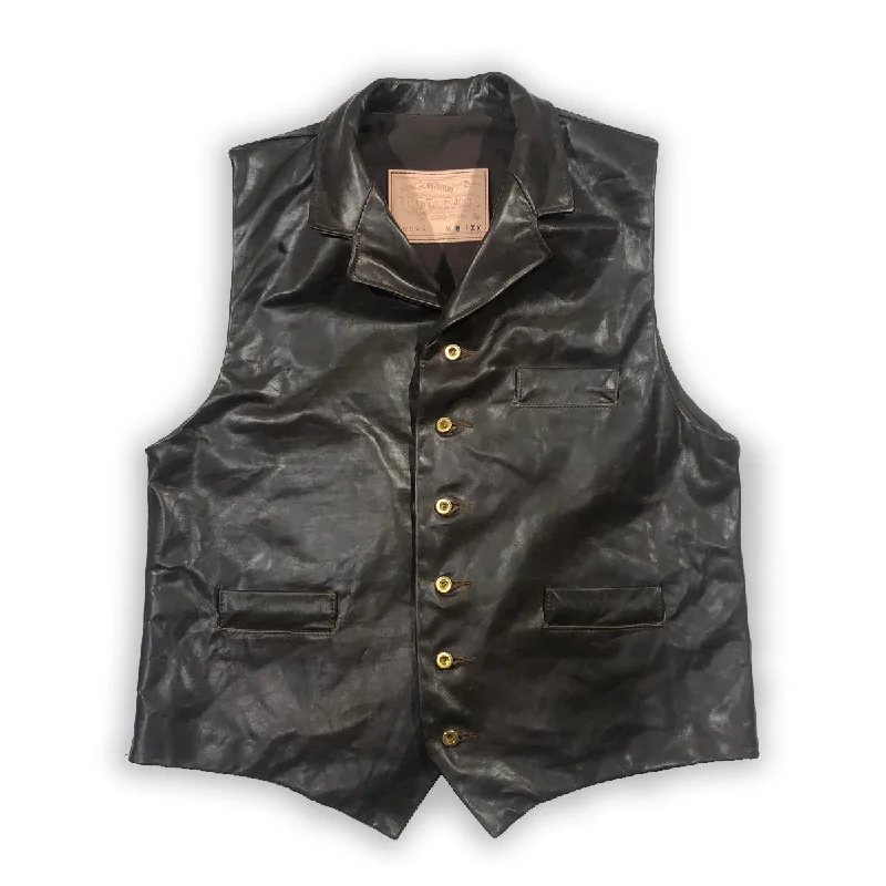 2/3oz Coffee Brown Horse LEATHER "Type B" Waistcoat