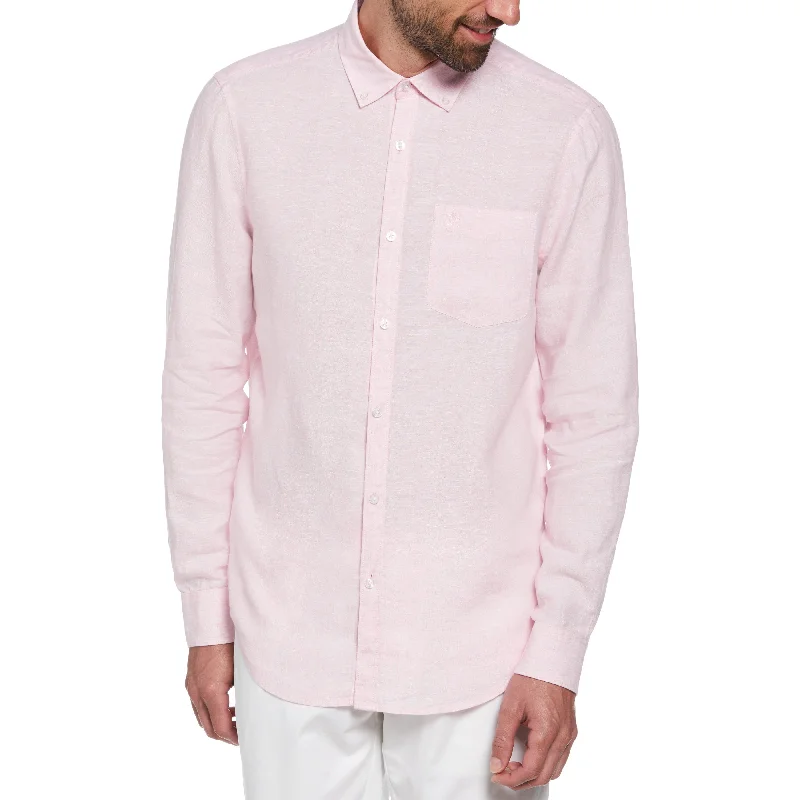 Washed Linen Shirt - Parfait Pink