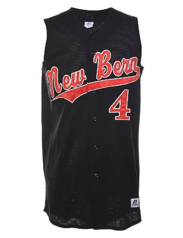 Black & Red Mesh #4 Jersey  - M