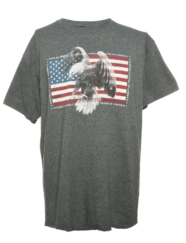 Grey Wore Eagles Animal T-shirt - M